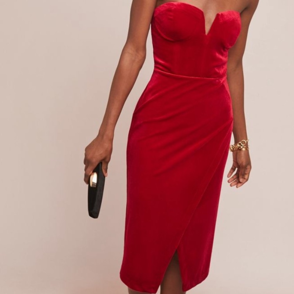 NWT Anthropologie Yumi Kim Red Sweetheart Dress M